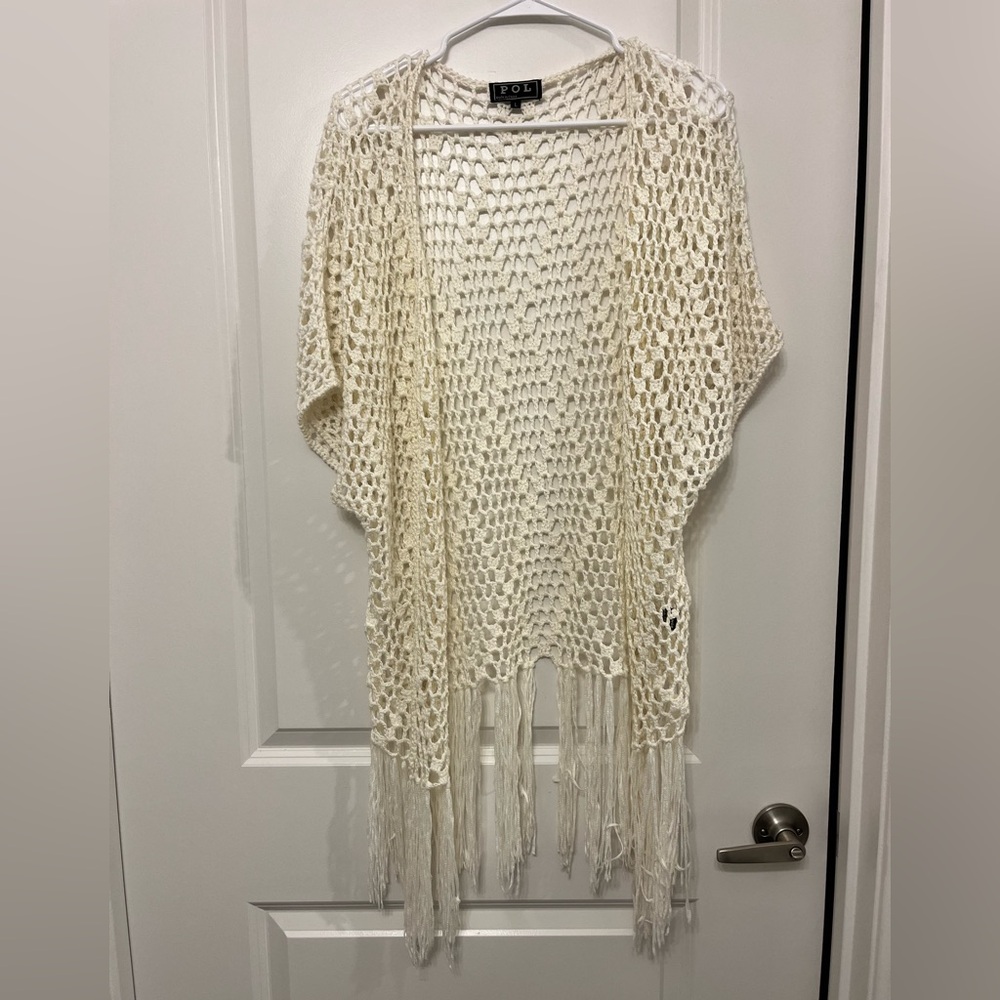 POL Cream Open-Knit Cardigan